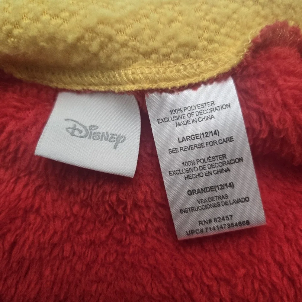 Winnie The Pooh Disney Zip Up Union Suit Adult Pajama Body Suit Size Large 12/14 - Picture 5 of 6